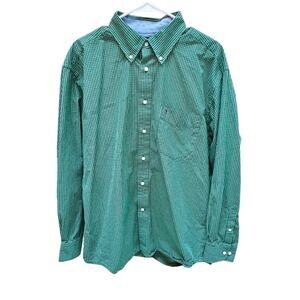 Vintage Tommy Hilfiger Green Plaid Button Down Shirt Mens L